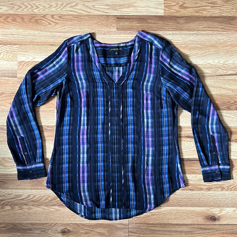 Women’s Banana Republic Long-Sleeve Blouse | Gently Used, Polyester, Medium